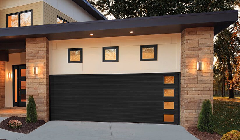 modern-steel-1 image of house with modern steel garage doors